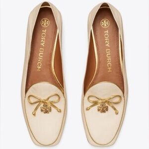 Tory Burch Charm Cream Loafers Women's‎ Sz 10 M [Flaws]